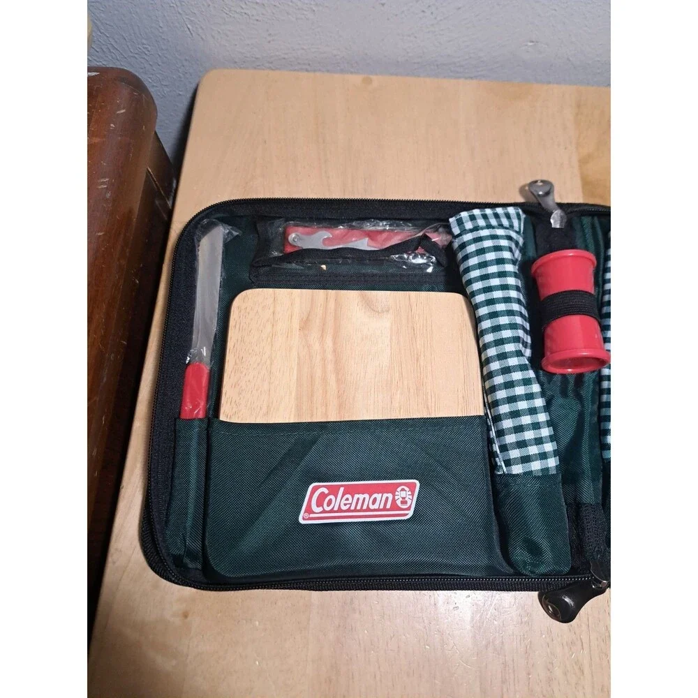 Coleman Picnic Set Service for 2 New Camping Hiking Travel Outdoors